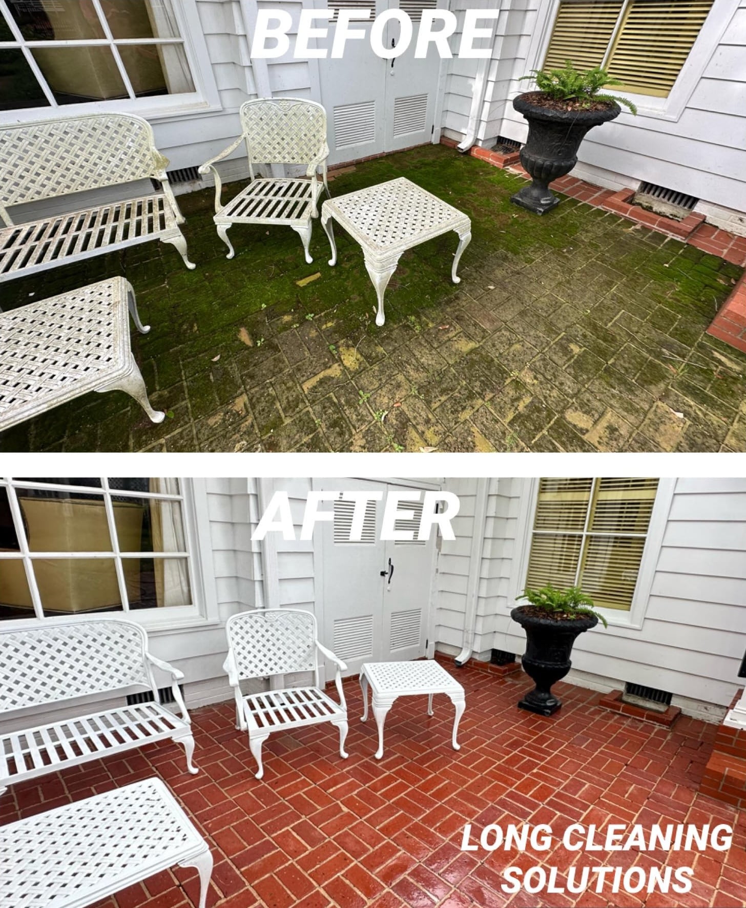 Before and After Pressure Washing