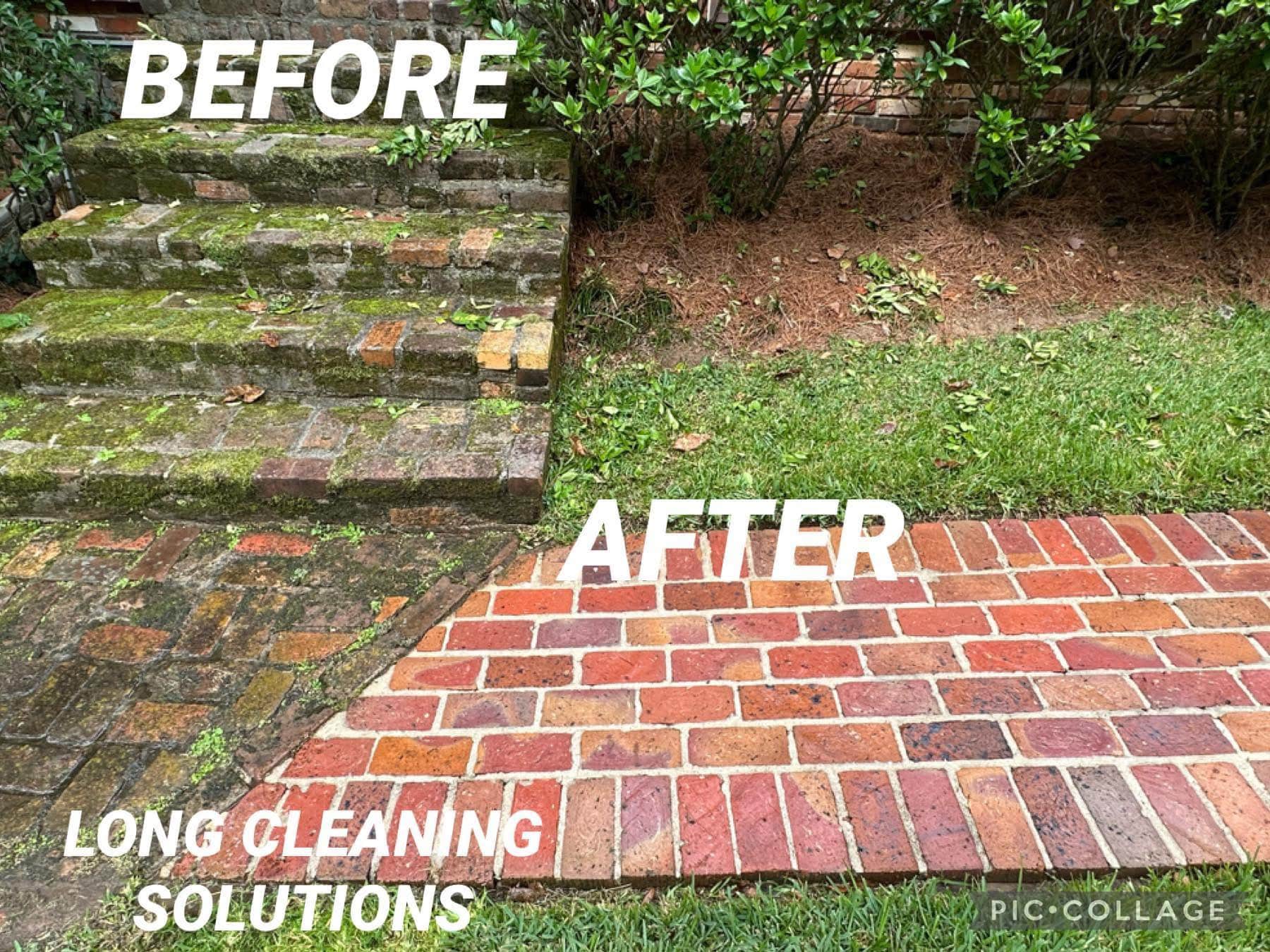 Pressure Washing before and after
